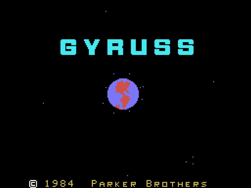 Title Screen of Gyruss for Colecovision